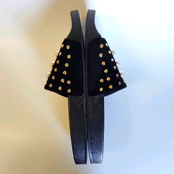 MIXIT Black whit Pearl and Stud Woman Slides. Sz 9 - Picture 8 of 12